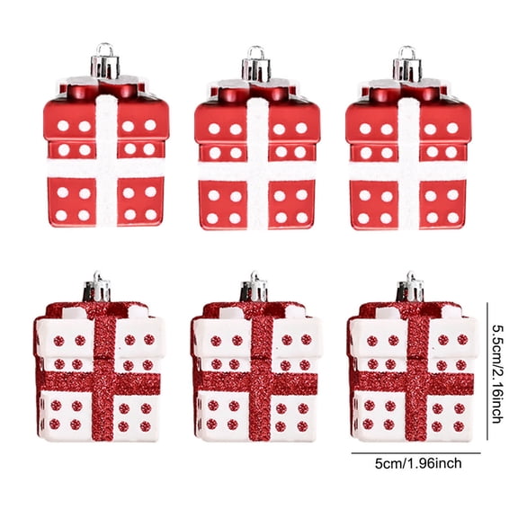 EUDIDV Christmas Ornaments 6pcs Christmas Ornaments Christmas Tree Decoration Pendant Hand-painted Arts And Crafts For Christmas Tree Home Party Supplies Indoor And Outdoor Xmas Tree Decor