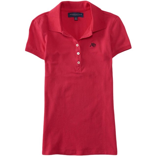 Polo Aeropostale A87 para mujer, rosa, mediano Aeropostale Polo