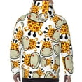 thumbnail image 7 of Goofa Giraffes Head for Men's Hooded Sweatshirt - Lightweight Pullover Hoodie with Kangaroo Pocket, Perfect for Everyday Wear-Medium, 7 of 7
