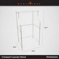thumbnail image 2 of Open Box Magic Chef Compact Powder Coat Metal Laundry Drying Rack Stand, White, 2 of 6