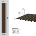 thumbnail image 3 of MG-1504 Gilded Peaks Mahogany Polystyrene Wood Slat Walls (73.5 Sq.ft / Pack) - 10 Pieces, 3 of 5