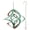 Deluxe With Hanger Patina & Copper Finish, variant on Deluxe Double Helix Wind Spinner, 14-Inch, Patina and Copper