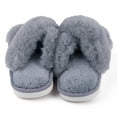 thumbnail image 3 of FAMITION Women's Fuzzy slippers Cross Band Soft Plush Cozy House Slippers Indoor and Outdoor Shoes, 3 of 7