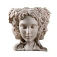 thumbnail image 3 of Hi-Line Gift Ltd. Lady Head Bust Flower Planter Plant Pot, 3 of 3