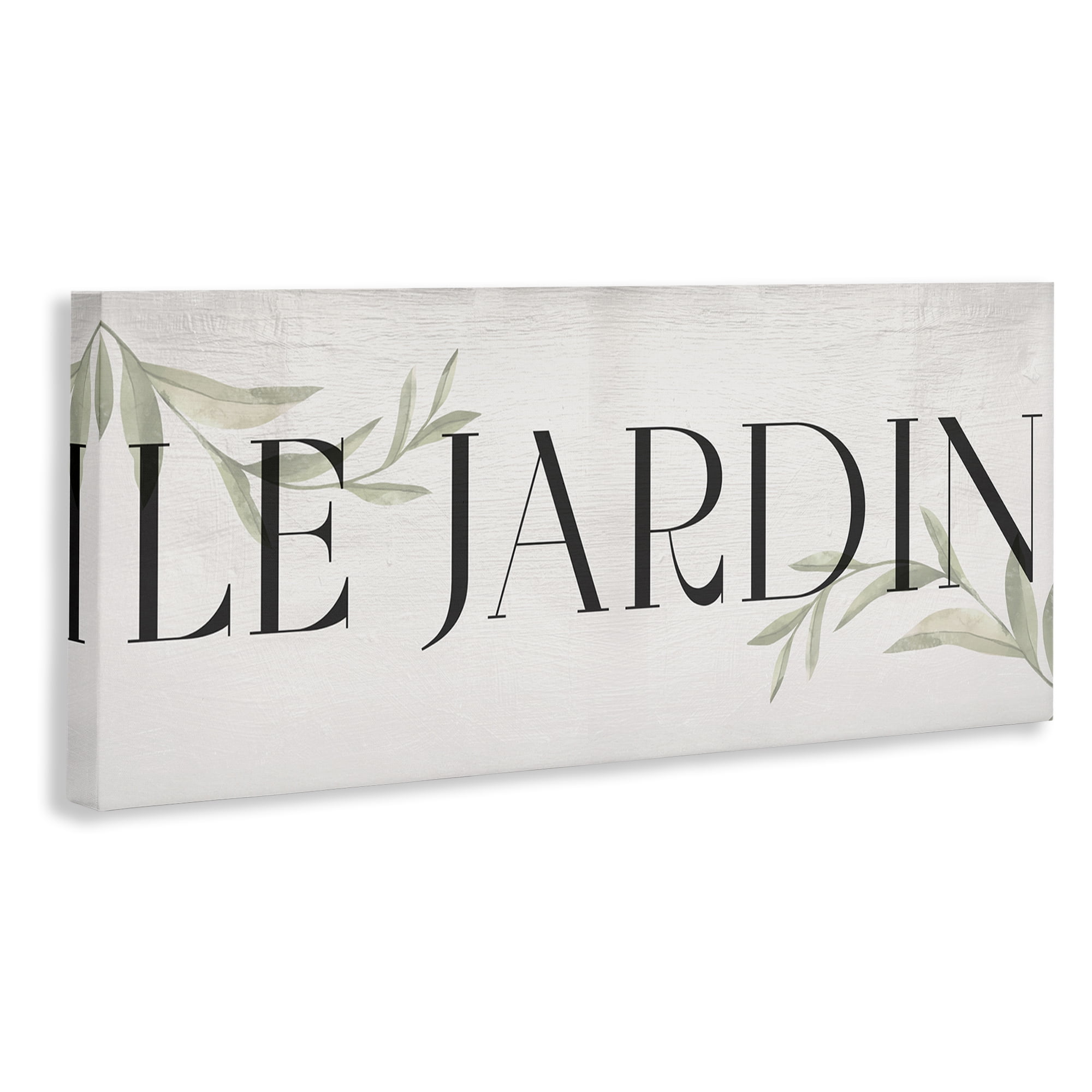 Stupell Industries French Garden Phrase Plants & Flowers Painting Wrapped Canvas Art Print Wall Art, 40 x 17