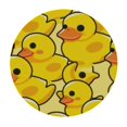 thumbnail image 2 of Nawypu Cute Rubber Ducks Tablecloth with Elastic Edge, Round Table Cloth Yellow Cartoon Ducky Washable Reusable Table Cover for Kitchen Dining Party Picnic, Medium, 2 of 7