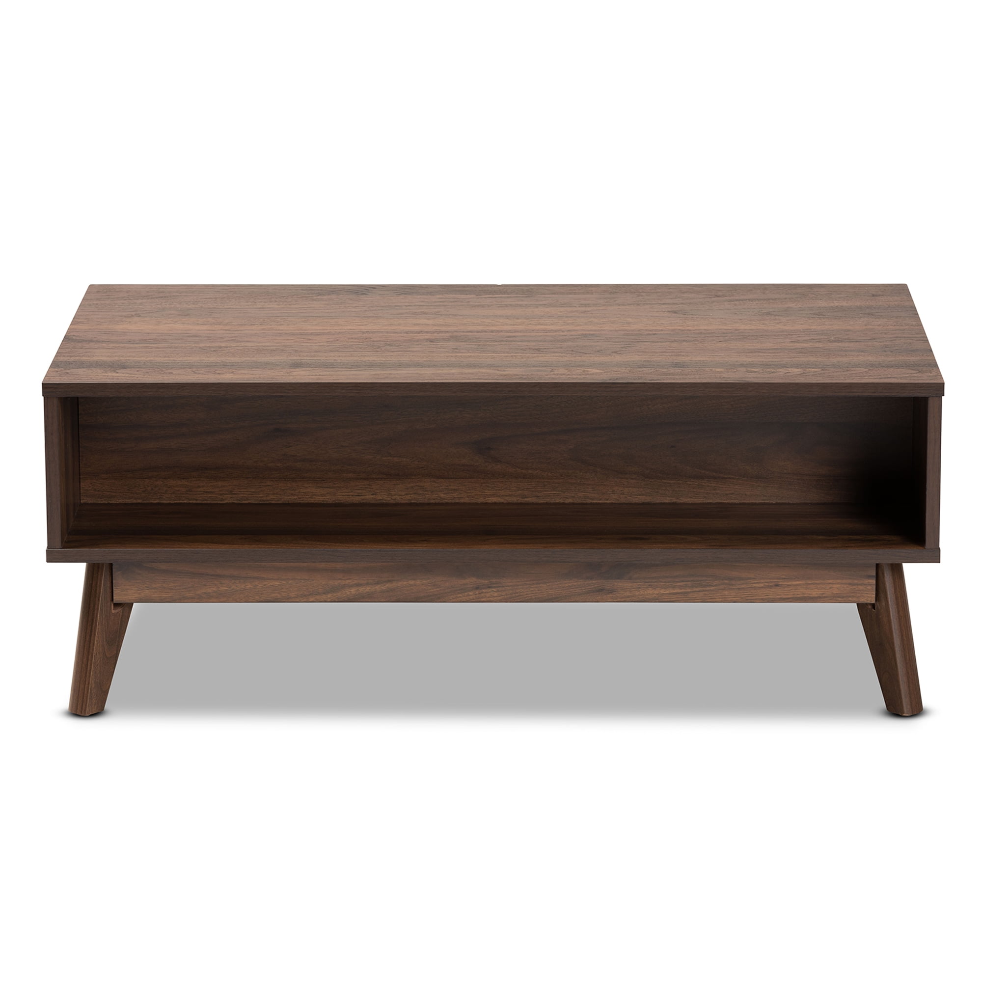 Baxton Studio Hartman Mid-Century Modern Walnut Brown Finished Wood Coffee Table