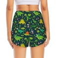 thumbnail image 4 of Goofa Dinosaurs Printed Women 2 in 1 Running Shorts,Quick Dry Athletic Workout Shorts,High Waisted Athletic Shorts with Liner Pockets-X-Large, 4 of 9