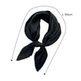 thumbnail image 6 of Skymirror Women Square Scarf Plain Color Wavy Edge Pleated Neck Wear Temperament Thin Silky Crinkled Scarf for Office, 6 of 8