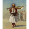 thumbnail image 2 of Jean-Léon Gérôme 15x18 Gold Ornate Wood Frame and Double Matted Museum Art Print Titled - Arnaut Officer (1894), 2 of 4