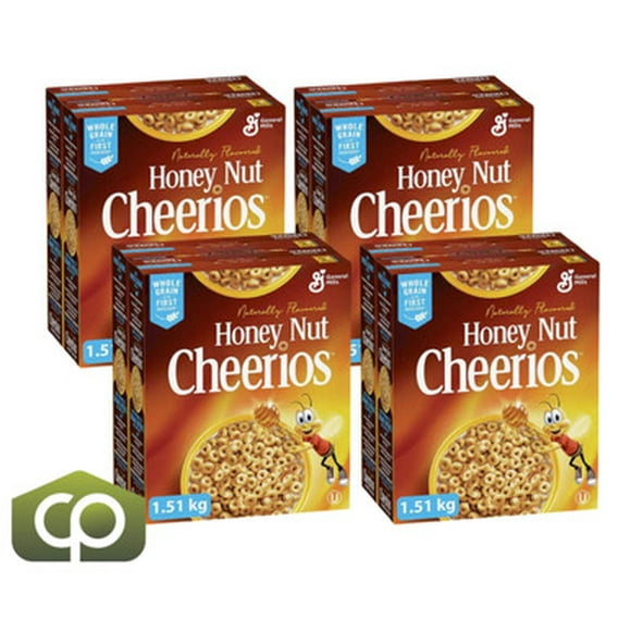Cheerios aux Noix de Miel - 1,51 kg Céréales aux Noix de Miel Irrésistibles avec Vrai Miel (4/caisse)