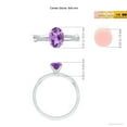 thumbnail image 5 of ANGARA Natural Oval 1.15 ct Amethyst Twist Shank Ring with Diamonds in 14K White Gold for Women (Size-8x6mm) | February Birthstone, Anniversary, Jewelry Gift for Women | Natural Amethyst Ring, 5 of 9