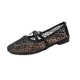 thumbnail image 3 of YHAJDS Lace Casual Shoes for Women Solid Color Lace Embroidery Closed Toe Slip On Casual Flat Office Walking Shoes, 3 of 9