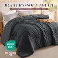 thumbnail image 6 of Aquzin Comforter Queen Size, All Season Quilted Down Alternative Duvet Insert with Corner Tabs, Machine Washable Microfiber Bedding, Gray, 6 of 8