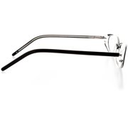 Womens Optical Eyewear - Oval Shape, Plastic Full Rim, Black Crystal