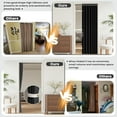 thumbnail image 4 of UniVerse 100% Blackout Sliding Door Curtains for Doorways, Accordion Doors for Doorway, Magnetic Door Curtain for Bedroom Living Room Doorway Curtain Sets Included Rod, 1Pack, W45 x L80 Inch, Black, 4 of 16