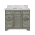 thumbnail image 6 of Aria 42" Bathroom Vanity with Weathered Gray Cabinet and Carrara Marble Top, 6 of 6