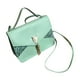 thumbnail image 4 of Bolsos de hombro con solapa Yinane Bolso de compras verde correa ajustable elegante borla, 4 of 8
