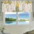 thumbnail image 3 of Valance for Windows,Summer Lemon Gnome Flower Leaf Valances Curtain Rod Pocket Valance for Kitchen Bedroom Living Room Bathroom,Farm Dwarf Plant Retro Linen Short Curtains Window Treatment 54x18in, 3 of 9