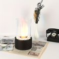 thumbnail image 2 of 1pc Portable Stainless Steel Desktop Fireplace Lamp - Indoor Heating Stove with Round, 2 of 5