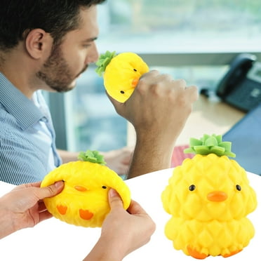 Teissuly Pineapple Pressure Ball Toys, Fruit Pick Toys, Anger Relief Toys, Gel Drops - Squeezing, Pulling And Stretching Promote Pressure Relief, Calm And Focus On