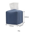 thumbnail image 3 of Portada de la caja de pañuelos con un contenedor simple de cuero Portátil portátil portátil Topinador de almacenamiento Caja de servilleta para baño C Azul Baoblaze Caja de tejido, 3 of 8