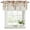 Beige, variant on Leaves Fall Curtain Valances for Windows, Kitchen Valance Window Treatments Panel 2 Pack, Thanksgiving Eucalyptus Leaf Rustic Rod Pocket Short Curtains for Bathroom Bedroom 42 x 12 Inch
