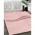 thumbnail image 3 of Ahgly Company Machine Washable Indoor Square Transitional Light Coral Pink Area Rugs, 5' Square, 3 of 7