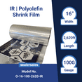 thumbnail image 5 of 16" x 2,620ft Higher Performance Irradiated POF CF Shrink Film, 100 gauge, 5 of 5