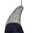 thumbnail image 3 of Modway Landscape Hanging Chaise Lounge Outdoor Patio Swing Chair in Light Gray Navy, 3 of 7