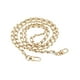thumbnail image 4 of Correa de cadena para bolso con hebillas metálicas, correa de repuesto para bolso cruzado de 120 cm Cadena de oro blanca, 4 of 9