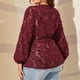 thumbnail image 5 of Camisas para mujer,Blusa de manga larga con encaje y escote en V para mujer, estilo jersey de poliéster, ideal para uso diario en primavera y verano, sopatenor, 5 of 7