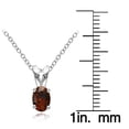thumbnail image 2 of Sterling Silver Garnet 6x4mm Oval Solitaire Necklace, 2 of 2