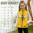 thumbnail image 4 of Xixirimido Bee Honeycomb Yellow Pattern Boys Girls Fleece Vest Sleeveless Stand-up Collar Jacket with Pockets Full-Zip Fall Winter Warm Outerwear for 2T, 4 of 7