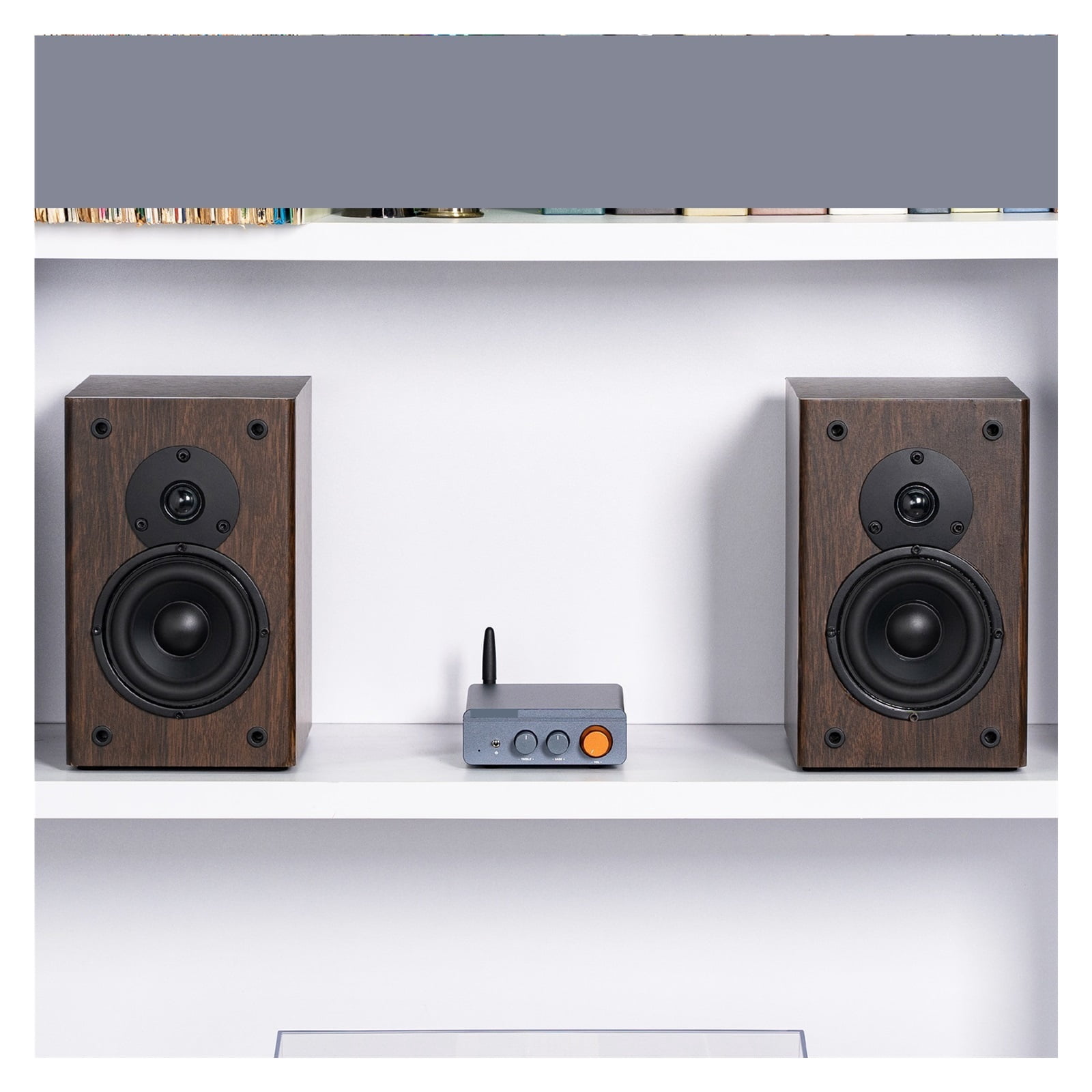 Bluetooth Sound Power Amplifier 300W x2 Mini HiFi Stereo Class D Amp Bass Treble for Home Theater ,Bass & Treble Control