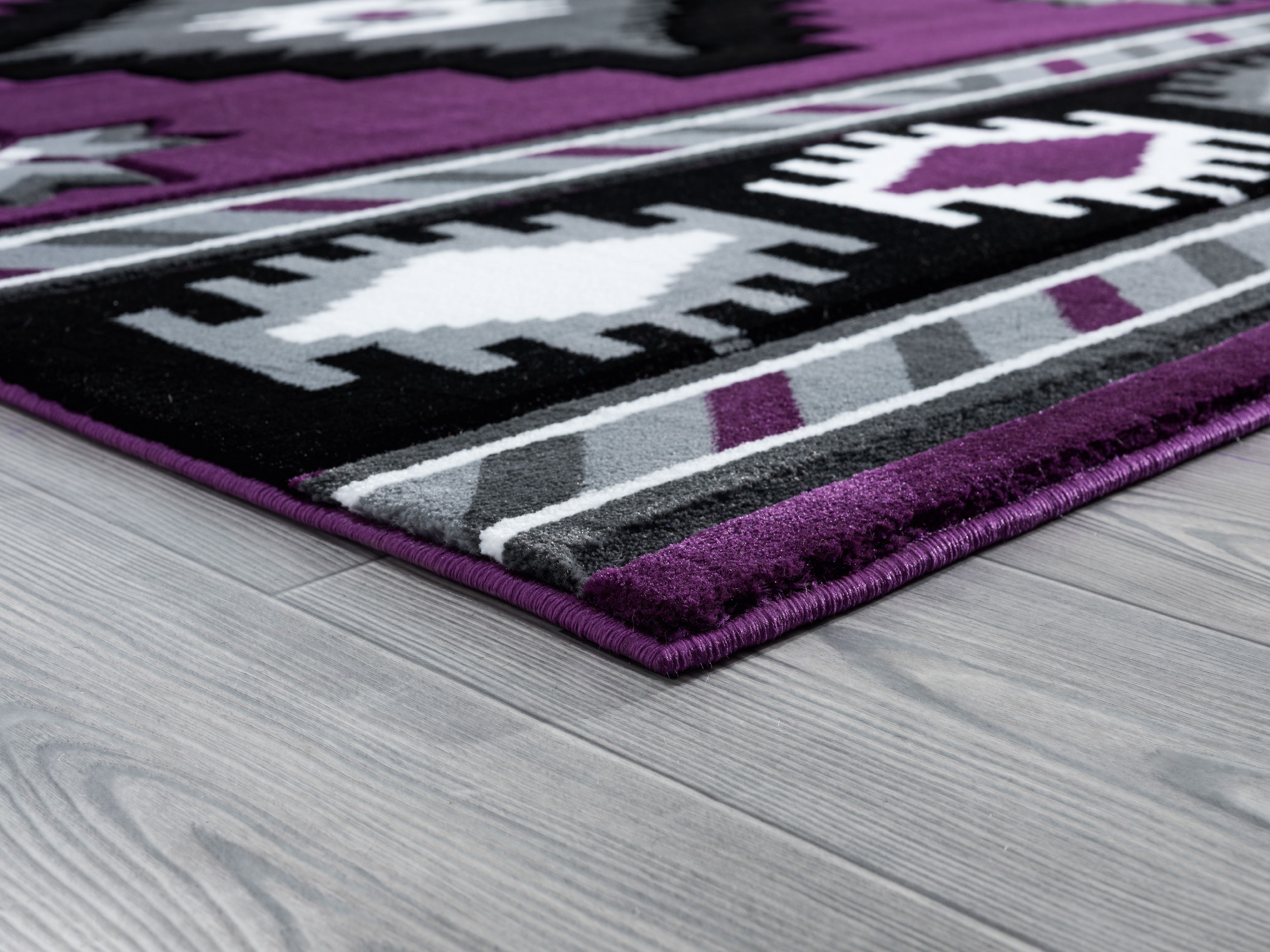 United Weavers Drachma Volos Southwestern Geometric Runner Rug, Plum, 2'7" x 7'4"