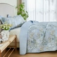 thumbnail image 2 of Kingrest Cotton Quilt Set King Size, Lightweight Pattern Comforter Set, Oversized Bedspread Coverlet Quilted Bedding Set, 2 of 9