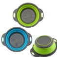 thumbnail image 2 of 2 Pc Silicone Strainer Round Collapsible Colander Folding Wash Veggies Drainer, 2 of 4