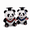 Blue + Black, variant on 2pcs 9.1in Graduation Panda Plush Toy with Doctor Cap, Soft Stuffed Animal Souvenir Gifts
