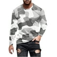 thumbnail image 5 of Dagegui Camouflage Shirts for Men Long Sleeve Crewneck Pullover T-Shirts Lightweight Outdoor Athletic Shirt Fall Winter Thermal Tees Tops Gray XL, 5 of 5
