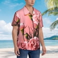thumbnail image 5 of Daiia Delicate Pink Carnations A Hawaiian Shirt for Men Gentle Cotton Regular Short Sleeve Casual-XX-Large, 5 of 9