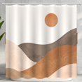 thumbnail image 3 of Boho Mountain Shower Curtain Minimalist and Abstract Shower Curtain Set Fabric Shower Curtains Bathroom Set with 12 Hook Boho Mountain 5 72×72 Inches, 3 of 6