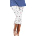 thumbnail image 1 of Womens Relaxed Fit Pants by Generic Summer Casual Drawstring Solid Cropped Cargo Pants, Black, Size XL, 1 of 5