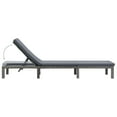 thumbnail image 4 of vidaXL Sun Lounger with Cushion Poly Rattan Anthracite, 4 of 5