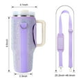 thumbnail image 5 of APHISON Water Bottle Carrier, Bling Rhinestone, Adjustable Shoulder Strap, Neoprene Sleeve for Hiking and Travel - Purple Pocketless, 5 of 5