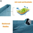 thumbnail image 6 of PULLIMORE 3 Pcs Foldable Storage Bags Large Capacity Clothes Organizer Shortage Containerswith Clear Window and Reinforced Handle for Comforters Blankets Bedding Quilt (Gray）, 6 of 10