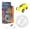 Yellow, variant on Micro Racers Toy Cars for Kids - Mini Keychain, Glow in The Dark LED Fast Pocket Racer Fidget Toy, Mini Car Spinner with Racing Stunt Ball, Keychain Clip, and USB Charger