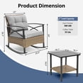 thumbnail image 2 of Enyopro 3-Piece Patio Furniture Set, Outdoor Wicker Conversation Set with Coffee Table, All-Weather Rattan Chairs & Cushions, Modern Patio Seating for Garden, Balcony, or Backyard, Gray, 2 of 7