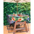 thumbnail image 3 of Fsddascl Tropical Botanical Outdoor Tablecloth - 60x102 Inch Rectangle Dining Table Cover, Summer Watercolor Leaves Floral Waterproof Outdoor Table Cloth with Umbrella Hole & Zipper for Picnic/Patio, 3 of 7