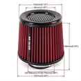 thumbnail image 3 of Car Air Filter High Flow Air Filter Mushroom Filter Red, 3 of 4